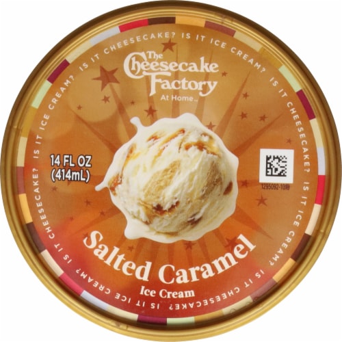 The Cheesecake Factory Salted Caramel Cheesecake Ice Cream Perspective: top