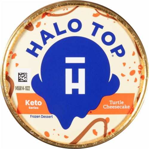 Halo Top Turtle Cheesecake Keto Ice Cream Perspective: top