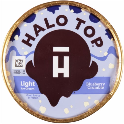 Halo Top Blueberry Crumble Light Ice Cream Perspective: top