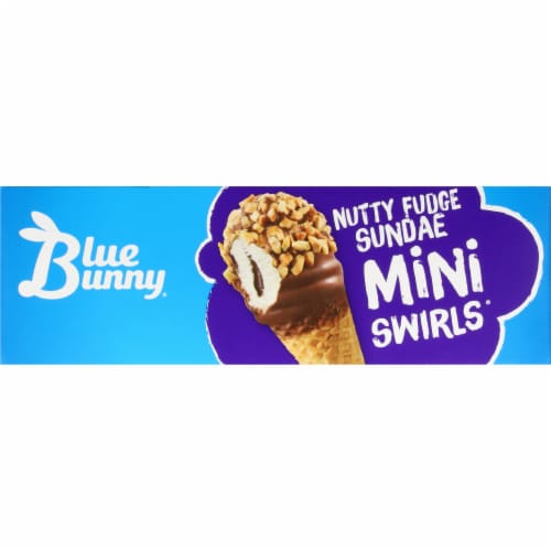 Blue Bunny® Mini Swirls® Nutty Fudge Sundae Cones Perspective: top