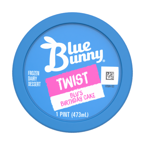 Blue Bunny® Blu's Birthday Cake Twist Ice Cream Perspective: top
