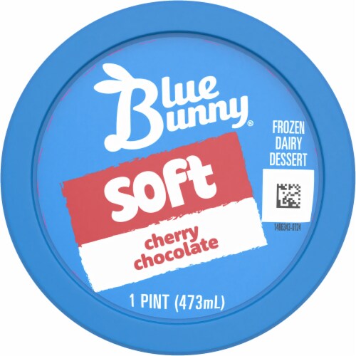 Blue Bunny® Cherry Chocolate Twist Ice Cream Pint Perspective: top