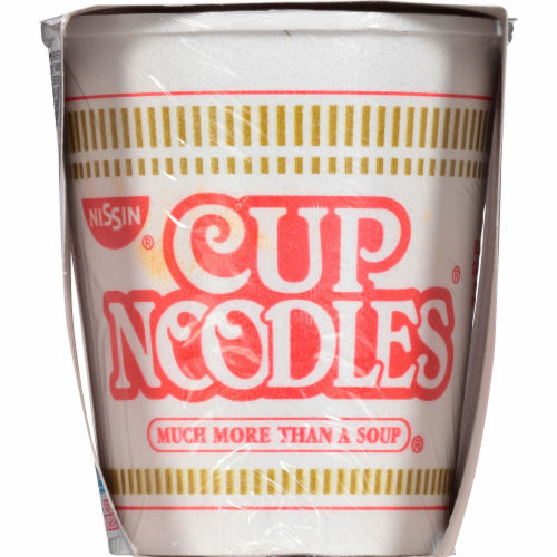 Nissin Cup Noodles Hot & Spicy Shrimp Flavor Ramen Noodle Soup Perspective: top