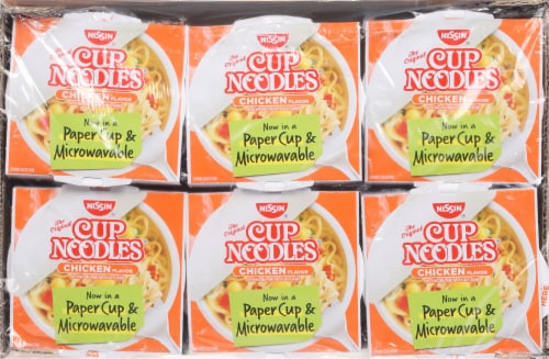 Nissin® Cup Noodles with Chicken Flavor 6 Count Perspective: top