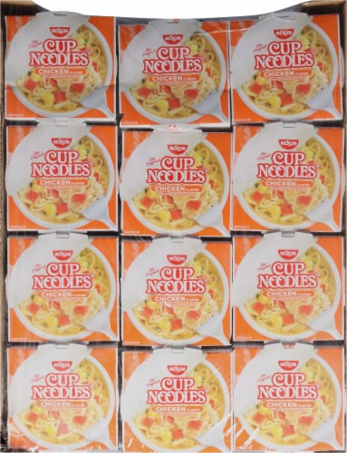 Nissin® Cup Noodles® Chicken Flavor Ramen Noodle Soup Case Perspective: top