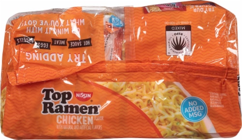 Top Ramen® Chicken Flavor Ramen Noodle Soup Perspective: top