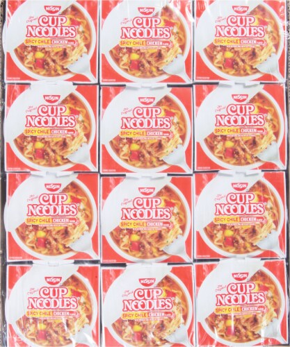 Nissin Spicy Chile Chicken Cup Noodles® Case Perspective: top