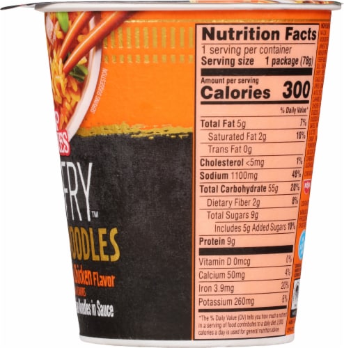 Nissin Cup Noodles Stir Fry Japanese Teriyaki Chicken Flavor Rice with Noodles Perspective: top