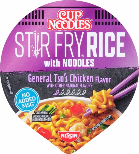 Nissin Cup Noodles Stir Fry™ Rice with Noodles General Tso's Chicken Perspective: top