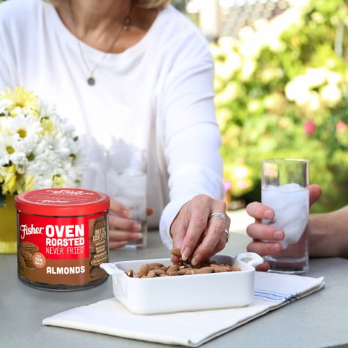 Fisher Snack Oven Roasted Never Fried Almonds Perspective: top