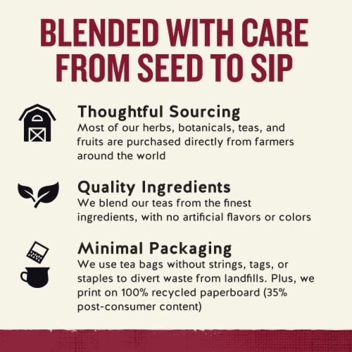 Celestial Seasonings Caffeine Free Cinnamon Apple Spice Herbal Tea 20 Tea Bags Perspective: top