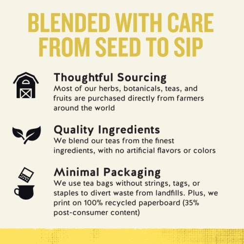 Celestial Seasonings Caffeine Free Lemon Zinger Herbal Tea Perspective: top