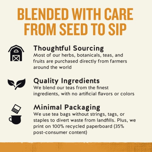 Celestial Seasonings Caffeine Free Tangerine Orange Zinger Herbal Tea Perspective: top