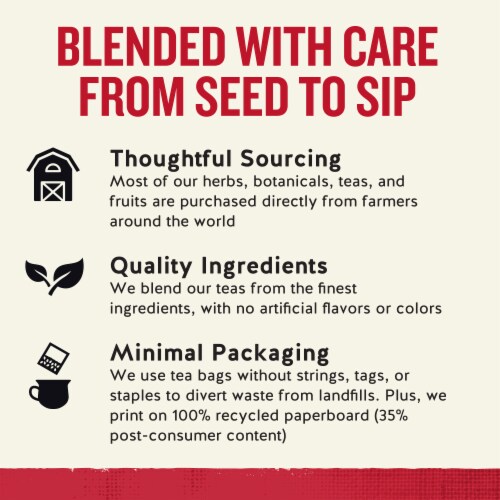 Celestial Seasonings Caffeine Free Rooibos Madagascar Vanilla Herbal Tea Perspective: top