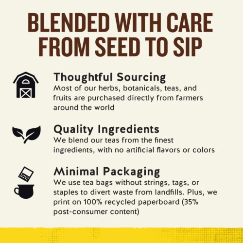Celestial Seasonings Caffeine Free Jammin' Lemon Ginger Herbal Tea Perspective: top