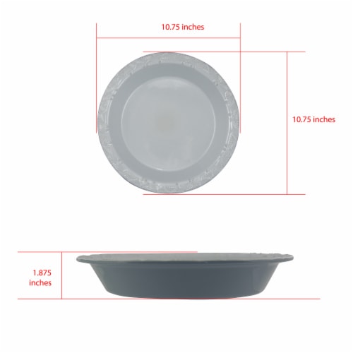 Taste of Home 9 x 1.5 inch Stoneware Pie Plate Set of 2 Perspective: top