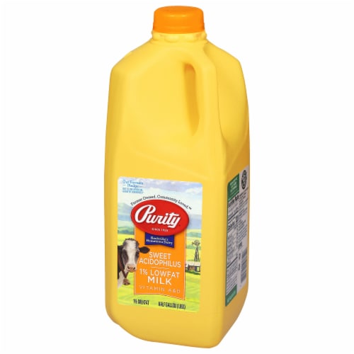 Purity Sweet Acidophilus 1% Lowfat Milk Perspective: top