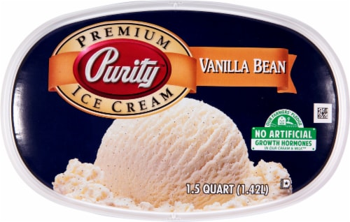 Purity All Natural Vanilla Bean Ice Cream Tub Perspective: top