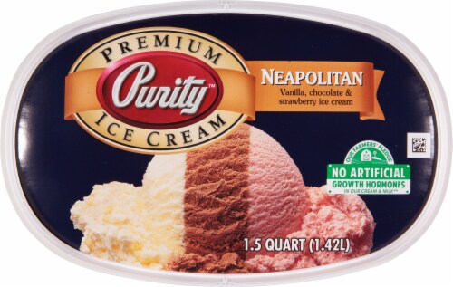 Purity Premium Neapolitan Ice Cream Tub Perspective: top