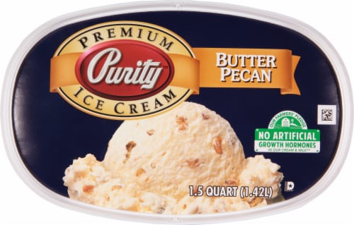 Purity All Natural Butter Pecan Ice Cream Tub Perspective: top