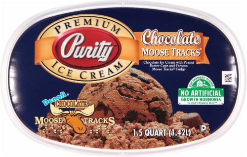 Purity Chocolate Moose Tracks Ice Cream Tub Perspective: top
