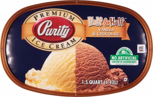 Purity Half Half Vanilla Chocolate Ice Cream 1 5 Qt Food 4 Less