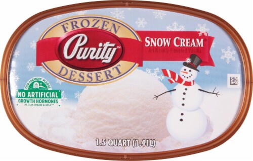 Purity Snow Cream Ice Cream Tub Perspective: top