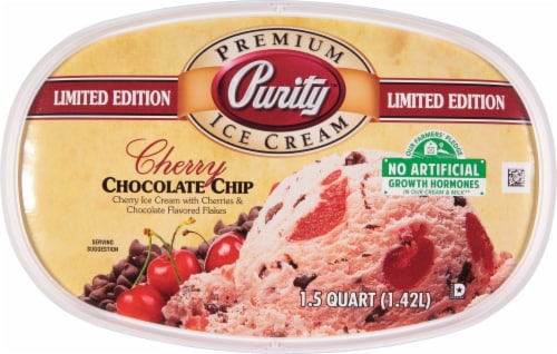 Purity Cherry Chocolate Chip Ice Cream Tub Perspective: top