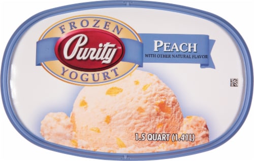Purity™ Peach Frozen Yogurt Tub Perspective: top