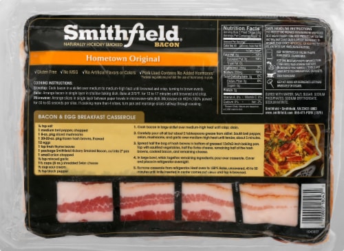 Smithfield Hometown Original Hickory Smoked Bacon Perspective: top