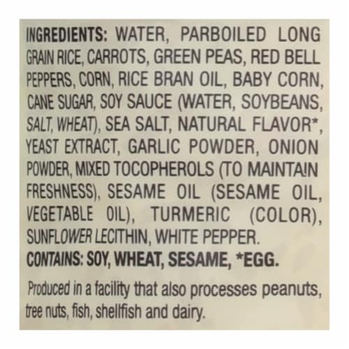 Ka-Me 8.8 oz Vegetable Fried Rice Perspective: top