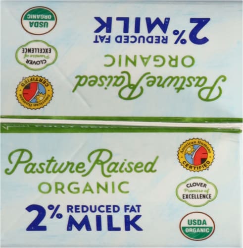 Clover Farms® Organic 2% Reduced Fat Milk Perspective: top