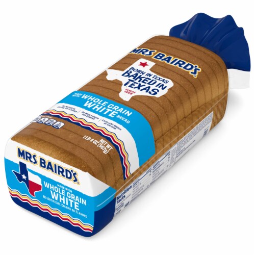Mrs Baird's Whole Grain White Bread Perspective: top