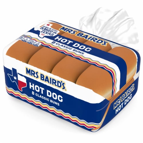 Mrs Baird's White Sliced Classic Buns Perspective: top