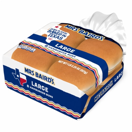 Mrs Baird's Large Hamburger Buns Perspective: top