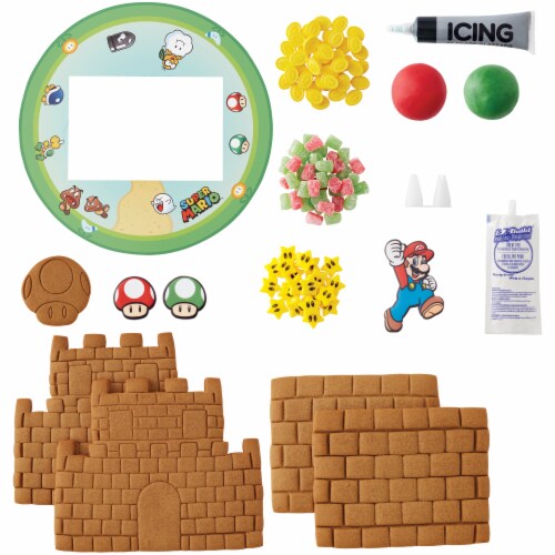 Wilton Nintendo Super Mario™ Build It Yourself Gingerbread Castle Perspective: top