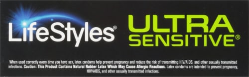LifeStyles Ultra Sensitive Lubricated Condoms Perspective: top