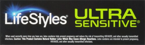 LifeStyles® Ultra Sensitive® Lubricated Condoms Perspective: top