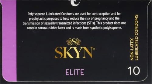 Lifestyles Skyn® Elite Non-Latex Lubricated Condoms Perspective: top