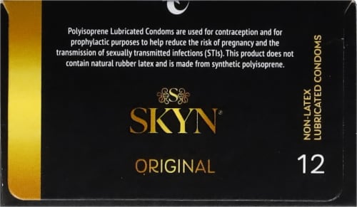 LifeStyles Skyn® Original Natural Feeling Non-Latex Lubricated Condoms Perspective: top