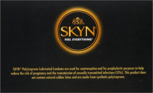 Lifestyles SKYN® Original Lubricated Non-Latex Condom Perspective: top