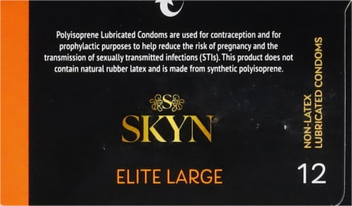 SKYN® Feel Everything® Elite Large Non-Latex Lubricated Condoms Perspective: top