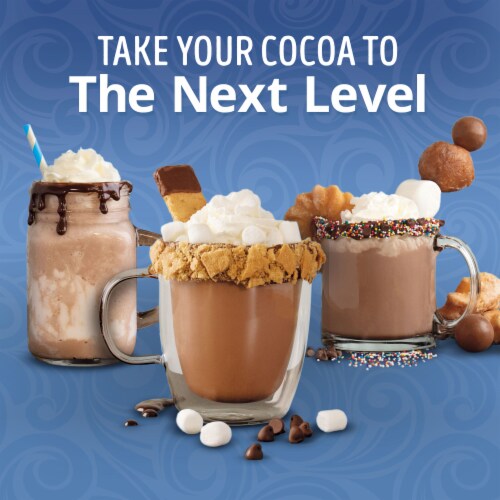 Swiss Miss Chocolate Flavored Hot Cocoa Mix With Lucky Charms Marshmallows Perspective: top