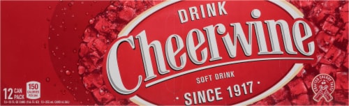 Cheerwine Cherry Soda Cans Perspective: top