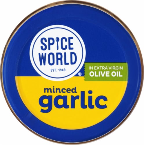Spice World Minced Garlic in Extra Virgin Olive Oil Perspective: top