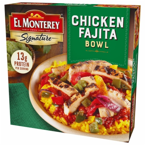 El Monterey® Signature Frozen Entrée Chicken Fajita Bowl Perspective: top