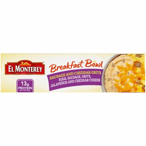 El Monterey® Sausage & Cheddar Grits Breakfast Bowl Frozen Meal Perspective: top