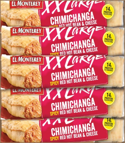 El Monterey® XXLarge! Spicy Red Hot Bean & Cheese Chimichanga Perspective: top