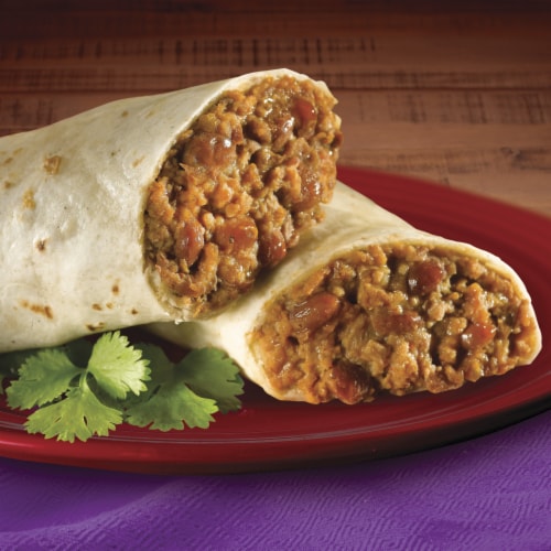 El Monterey® Family Size Beef & Bean Frozen Burritos Perspective: top