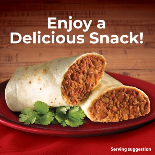 El Monterey® Family Size Beef and Bean Red Chili Frozen Burritos Perspective: top